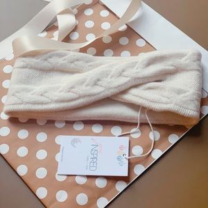 Hair band for toddlers girl.Pure merino wool. Knit baby accesuaries. size 2-3y